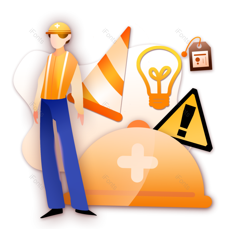 装饰图片,立体元素,劳动PNG,简约免抠素材